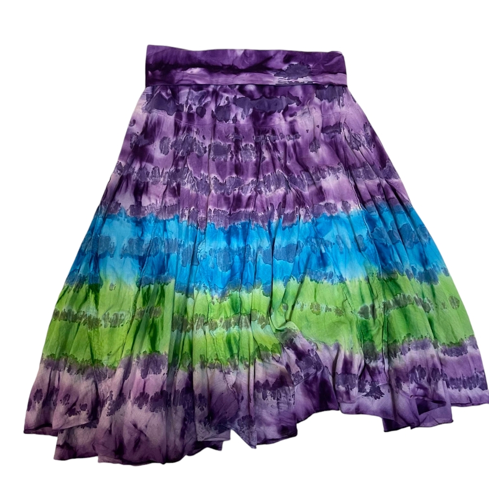 Vintage Tiedye Flared Hippy Skirt 1X